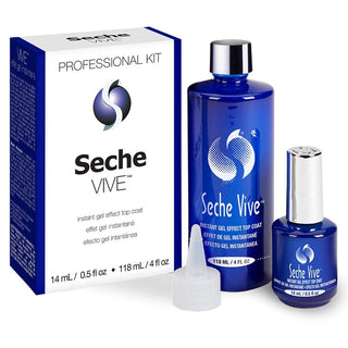 Seche Vive Instant Gel Effect Top Coat Refill Kit - 4oz + 0.5oz
