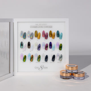 Cre8tion Acrylic Booklet - Nail Art Chameleon Chrome 18 Colors