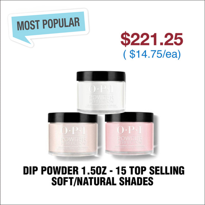 OPI Dip Powder 1.5oz - 15 Top Selling Soft/Natural Shades