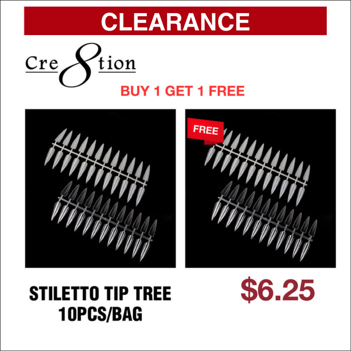 Cre8tion Stiletto Tip Tree 10pcs/bag - Buy 1 Get 1 Free