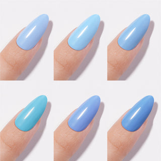 Chance Blue Grace Collection 0.5oz - 18 Colors w/ 1 Counter Display, 3 Chance No Wipe Top Coat 0.5oz & 1 Cre8tion White Pearl Chrome