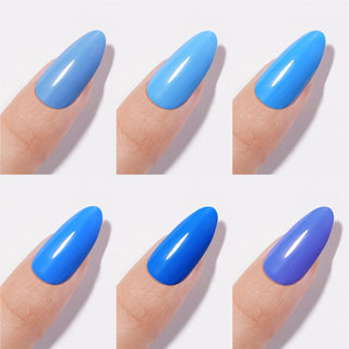 Chance Blue Grace Collection 0.5oz - 18 Colors w/ 1 Counter Display, 3 Chance No Wipe Top Coat 0.5oz & 1 Cre8tion White Pearl Chrome