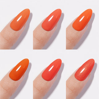 Chance Orange Temptation Collection 0.5oz - 18 Colors w/ 1 Counter Display, 3 Chance No Wipe Top Coat 0.5oz & 1 Cre8tion White Pearl Chrome