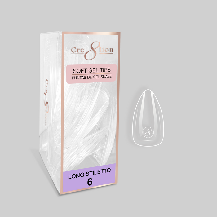 Cre8tion Soft Gel Tips - STILETTO Refill