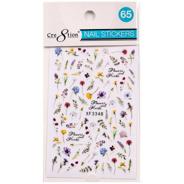 Cre8tion Nail Art Sticker Flower (26 Styles)