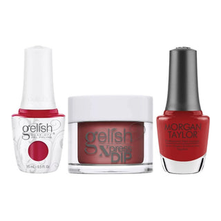 Morgan Taylor/Gelish Color 0.5oz - 861 HOT ROD RED