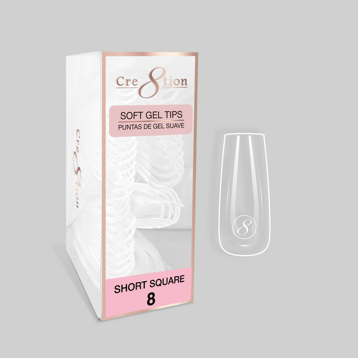 Cre8tion Soft Gel Tips - SQUARE Refill