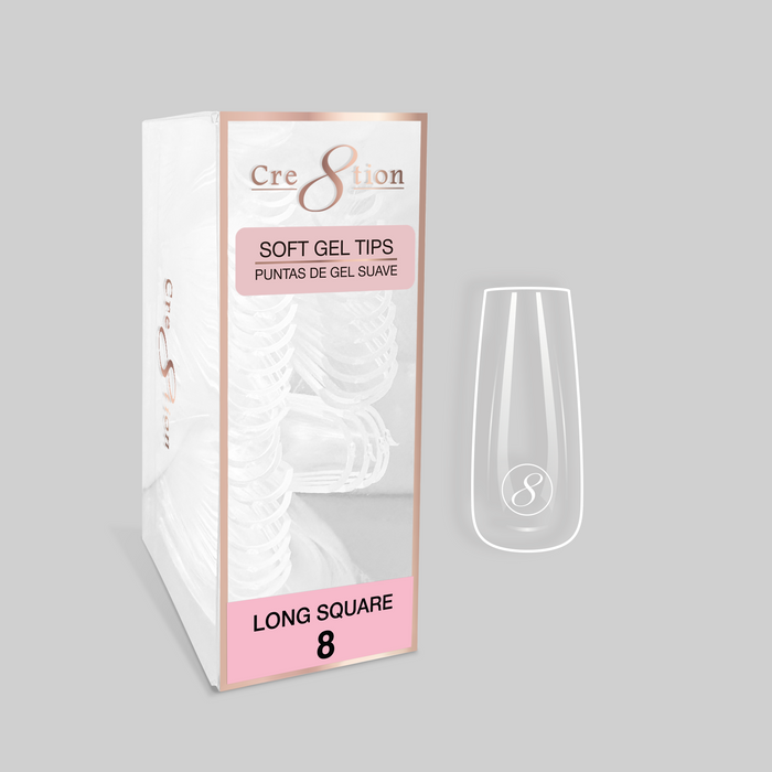 Cre8tion Soft Gel Tips - SQUARE Refill