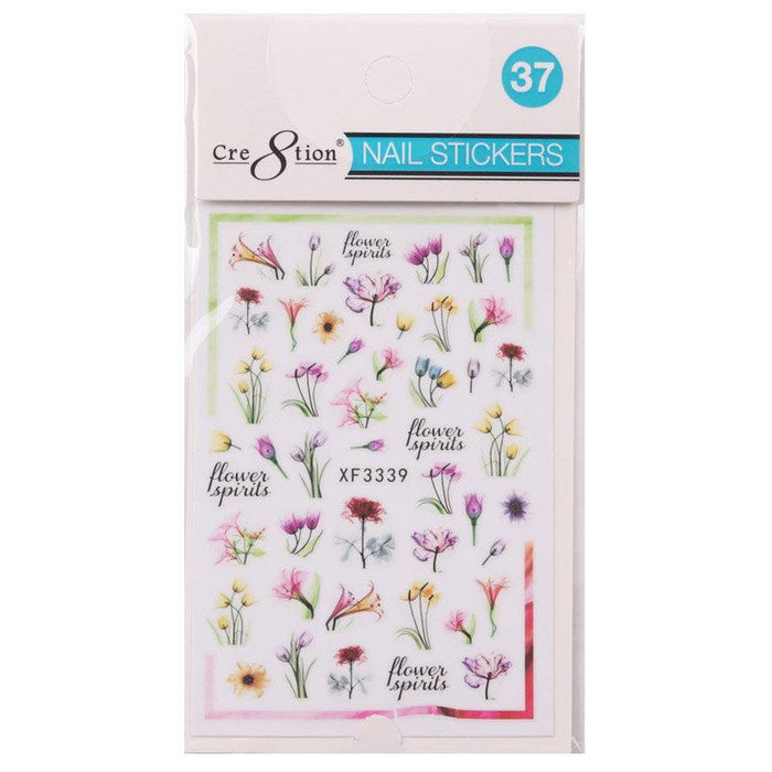 Cre8tion Nail Art Sticker Flower (26 Styles)