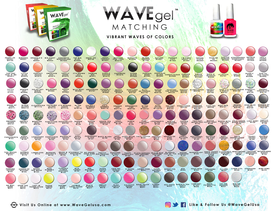 Wavegel/ NotPolish Color Chart