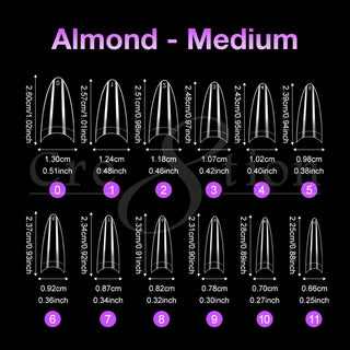 Cre8tion Special Shape Tip Almond Clear - Medium