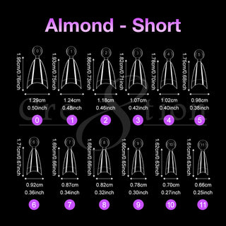 Cre8tion Special Shape Tip Almond Clear - Short