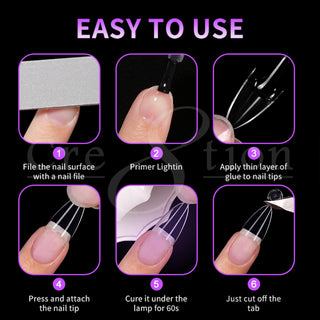 Cre8tion Special Shape Tip Almond Clear - Short