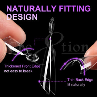 Cre8tion Special Shape Tip Almond Clear - Short