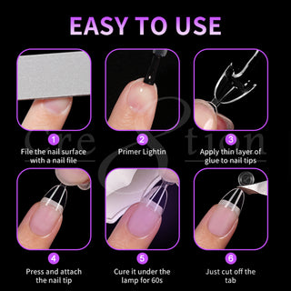 Cre8tion Special Shape Tip Almond Clear - Extra Short