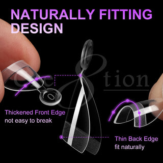 Cre8tion Special Shape Tip Almond Clear - Extra Short
