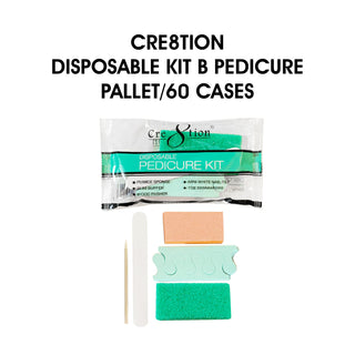 Cre8tion Disposable Kit B Pedicure - Pallet/60, case/200 kits — Cre8tion Nail Kit | C8 Nail Supply