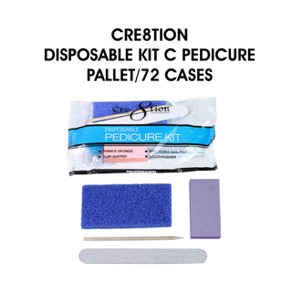 Cre8tion Disposable Kit C Pedicure - Pallet of 72 cases , case/200 kits
