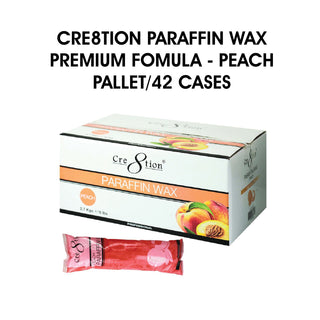 Cre8tion Paraffin Wax Peach - Premium Fomula - Pallet of 42 Cases, case/6 Boxes