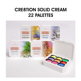 Cre8tion Nail Art Gel - Solid Cream Collection - 22 Palettes