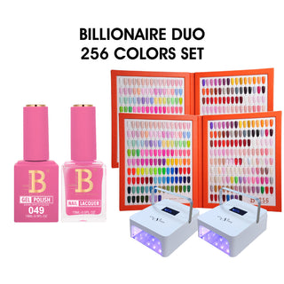 Billionaire Imperial Duo Matching Color - Full set 256 Colors w/ 2 Color Books & 2 Cre8tion Professional Cordless Lamps