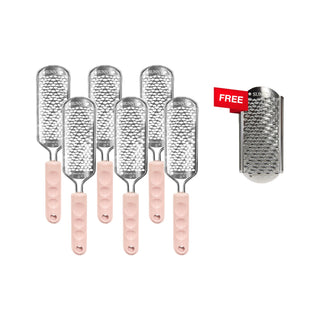 (Bonus Combo) Sunny Super Foot File Pink - Buy 6 Get 1 Replacement Blade Free