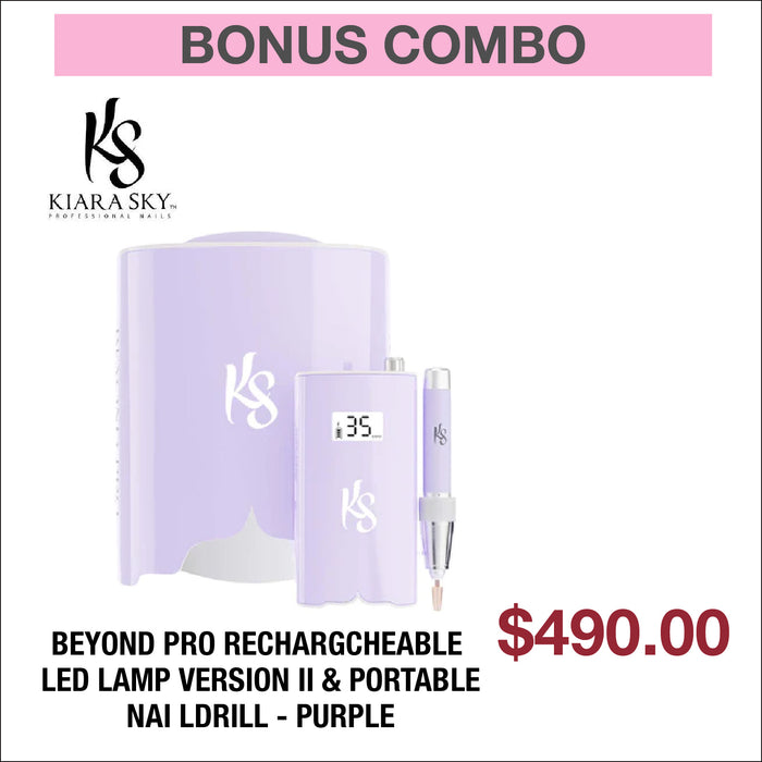 Bonus Combo - Kiara Sky Beyond Pro lámpara LED recargable versión II y taladro de uñas portátil