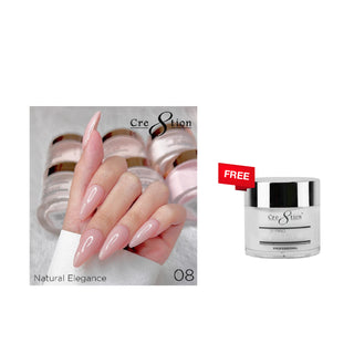 (Bonus Combo) Cre8tion Natural Elegance Powder 4oz - Buy 1 Get 1 Clear Powder 1.7oz Free