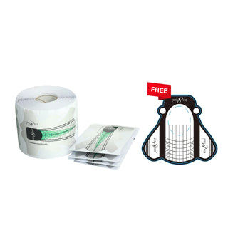 (Bonus Combo) Cre8tion Stiletto Nail Sculpture Form 200 pcs./roll #10347 - Buy 1 Get 1 PVC Clear Nail Form #10448 Free