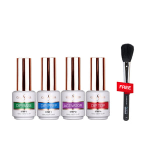 (Bonus Combo) Cre8tion Dipping Powder Essentials - Combo 4pcs - Buy 1 Get 1 Dust Brush Free
