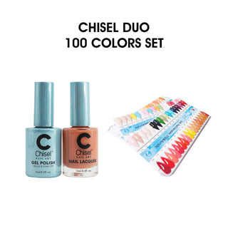 Chisel Solid Collection - Full set Matching Duo 0.5oz 100 colors (#01-#100) w/ 1 set color chart