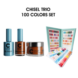 Chisel Solid Collection - Full set Matching Trio 100 colors (#01-#100) w/ 1 color chart books & 1 set color chart