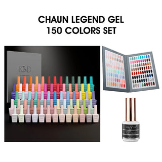 Chaun Legend - Gel Polish 0.5oz - Full Set 150 Colors w/ 1 Color Book & 60 Cre8tion Top Diamond 0.5oz