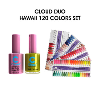 Cloud Nail Design - Hawaii Collection - Full set Matching Duo 0.5oz 120 colors w/ 1 Color book