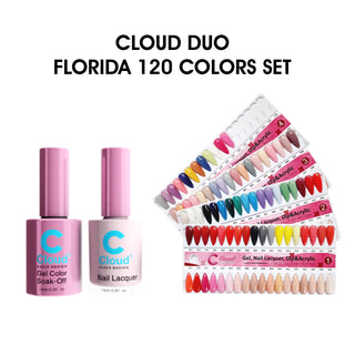 Cloud Nail Design - Florida Collection - Full set Matching Duo 0.5oz 120 colors w/ 1 set color board