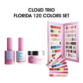 Cloud Nail Design - Florida Collection - Full set Matching Trio 120 colors w/ 1 color booklet & 2 set color boards