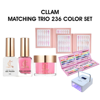 CLLAM Matching Trio - Full Set 236 Colors w/ 2 CL200 Color Books, 2 Sunset Color Books & 1 Cre8tion Extend Lamp