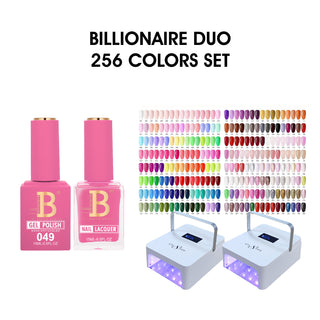 Billionaire Imperial Duo Matching Color - Full set 256 Colors w/ 1 Color Book & 2 Cre8tion Professional Cordless Lamps