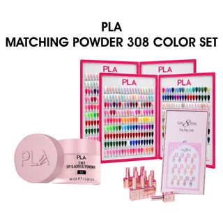 PLA Matching Powder - Full Set 308 Colors w/ 1 Cat Eye Soft Blush 12 Color Kit & 2 Color Books