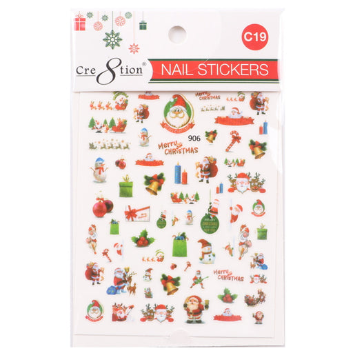 Cre8tion Nail Art Sticker Christmas - Juego completo de 23 estilos