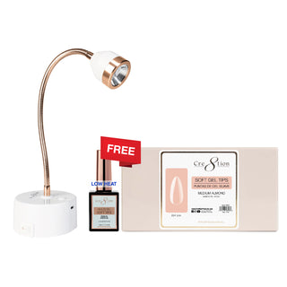 Cre8tion Cordless Touch LED Lamp 9W - Buy 1 Get 1 Soft Gel Tips & 1 Almond Medium Tips 224pcs