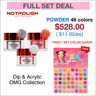 NotPolish Dip Powder 1oz - OMG Collection w/ 1 Set Color Chart