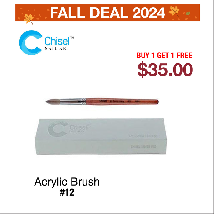 (Fall Deal) Chisel Acrylic Brush #12 - Buy 1 Get 1 Free