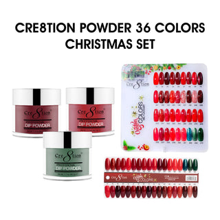 Cre8tion Matching Color - Christmas Collection - 36 colors w/ 2 Color Chart
