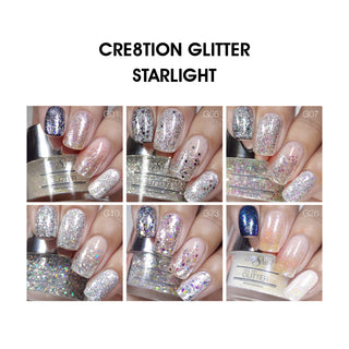 Cre8tion Nail Art Glitter 0.5oz - STARLIGHT Collection