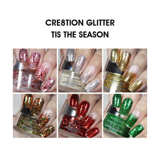 Cre8tion Nail Art Glitter 0.5oz - TIS THE SEASON