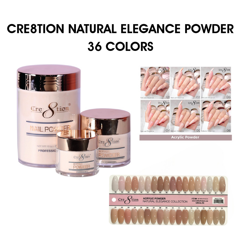 Cre8tion Natural Elegance Powder - Full Set 36 Colors w/ 1 Set Color C ...