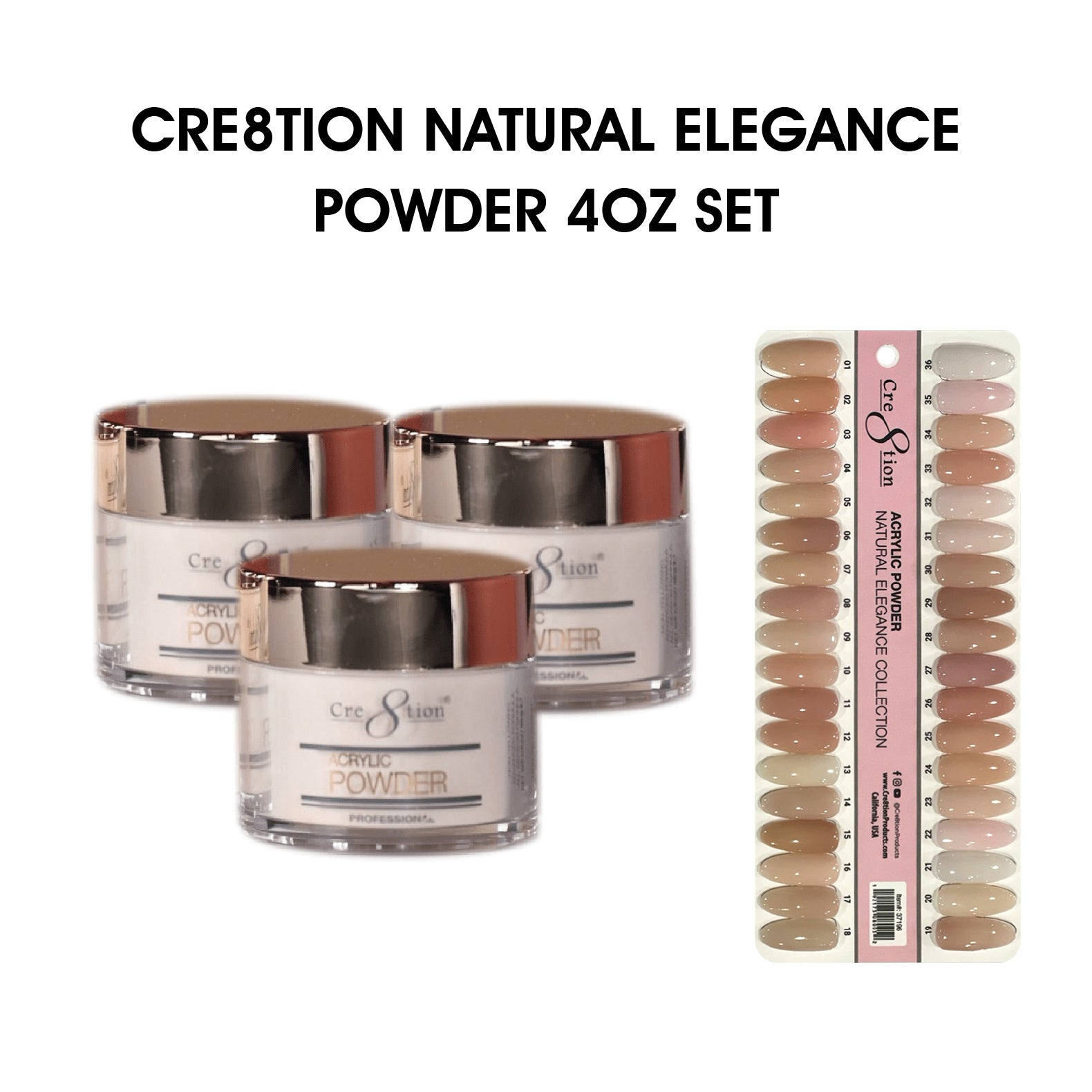 Cre8tion Natural Elegance Powder - Full Set 36 Colors… | C8 – C8