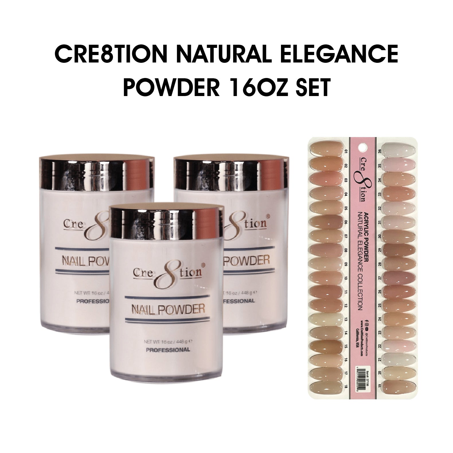 Cre8tion Natural Elegance Powder - Full Set 36 Colors… | C8 – C8