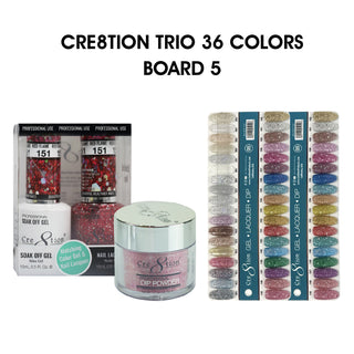 Cre8tion Matching Color - 36 colors Board 5 #145-#180 w/ 2 Color Chart